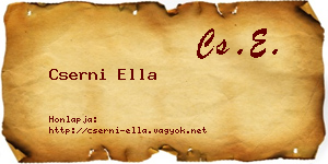 Cserni Ella névjegykártya